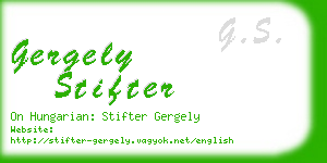 gergely stifter business card